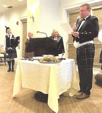 Allan Dobson Addressing The Haggis