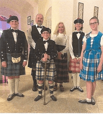 Burns Supper Highland Dancers with Kaye & Steve